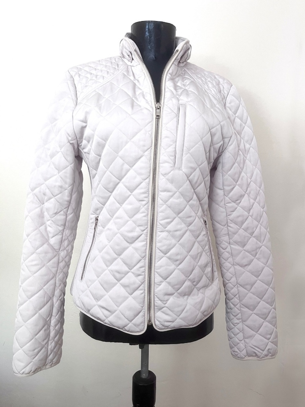 Zara Woman Quilted Jacket, Size Large, Lovely Cream